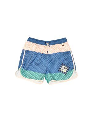 Agua Bendita Boys Swim Trunks Colorblock Design Blue Green, Size 14 NWT